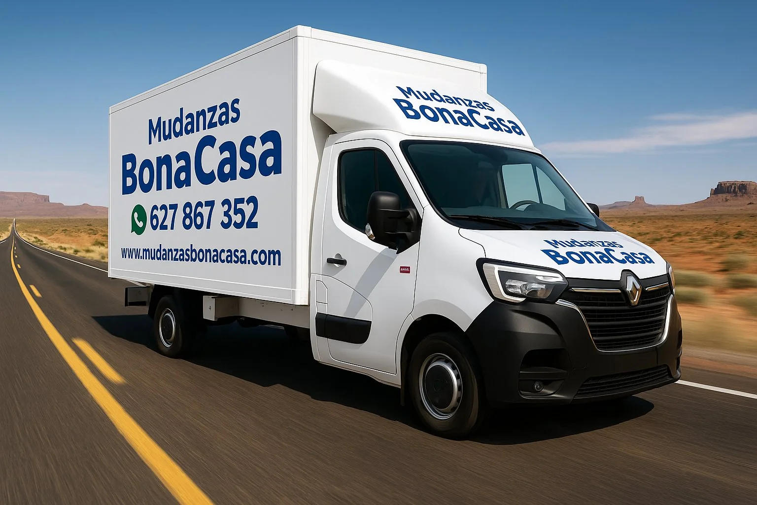 Camión Mudanzas Bonacasa en carretera